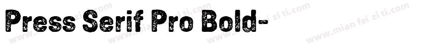 Press Serif Pro Bold字体转换